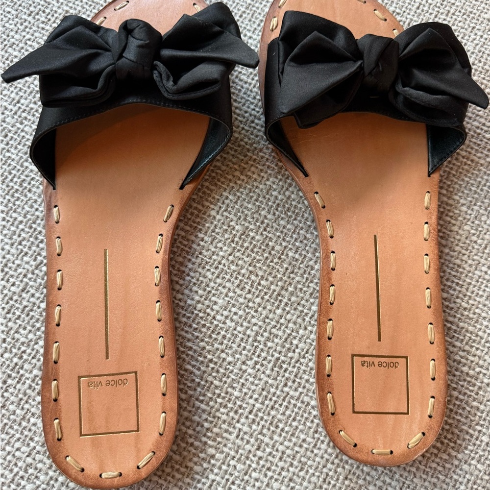 Dolce Vita Black Bow Sandals
